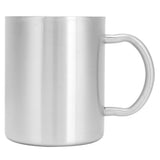Water Cup 304 Stainless Steel Double Layer Insulated Coffee Beer Mug with HandleL 400ml - Rear View