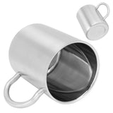 Water Cup 304 Stainless Steel Double Layer Insulated Coffee Beer Mug with HandleL 400ml - Extra Image