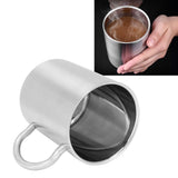 Water Cup 304 Stainless Steel Double Layer Insulated Coffee Beer Mug with HandleL 400ml - Extra Image