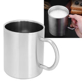 Water Cup 304 Stainless Steel Double Layer Insulated Coffee Beer Mug with HandleL 400ml