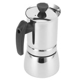 Stainless Steel Moka Pot Portable Coffee Maker Brewing Coffee Machine for Home Office4 Cups 200ml