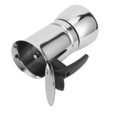 Stainless Steel Moka Pot Portable Coffee Maker Brewing Coffee Machine for Home Office4 Cups 200ml