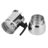 Stainless Steel Moka Pot Portable Coffee Maker Brewing Coffee Machine for Home Office4 Cups 200ml