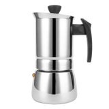 Stainless Steel Moka Pot Portable Coffee Maker Brewing Coffee Machine for Home Office6 Cups 300ml