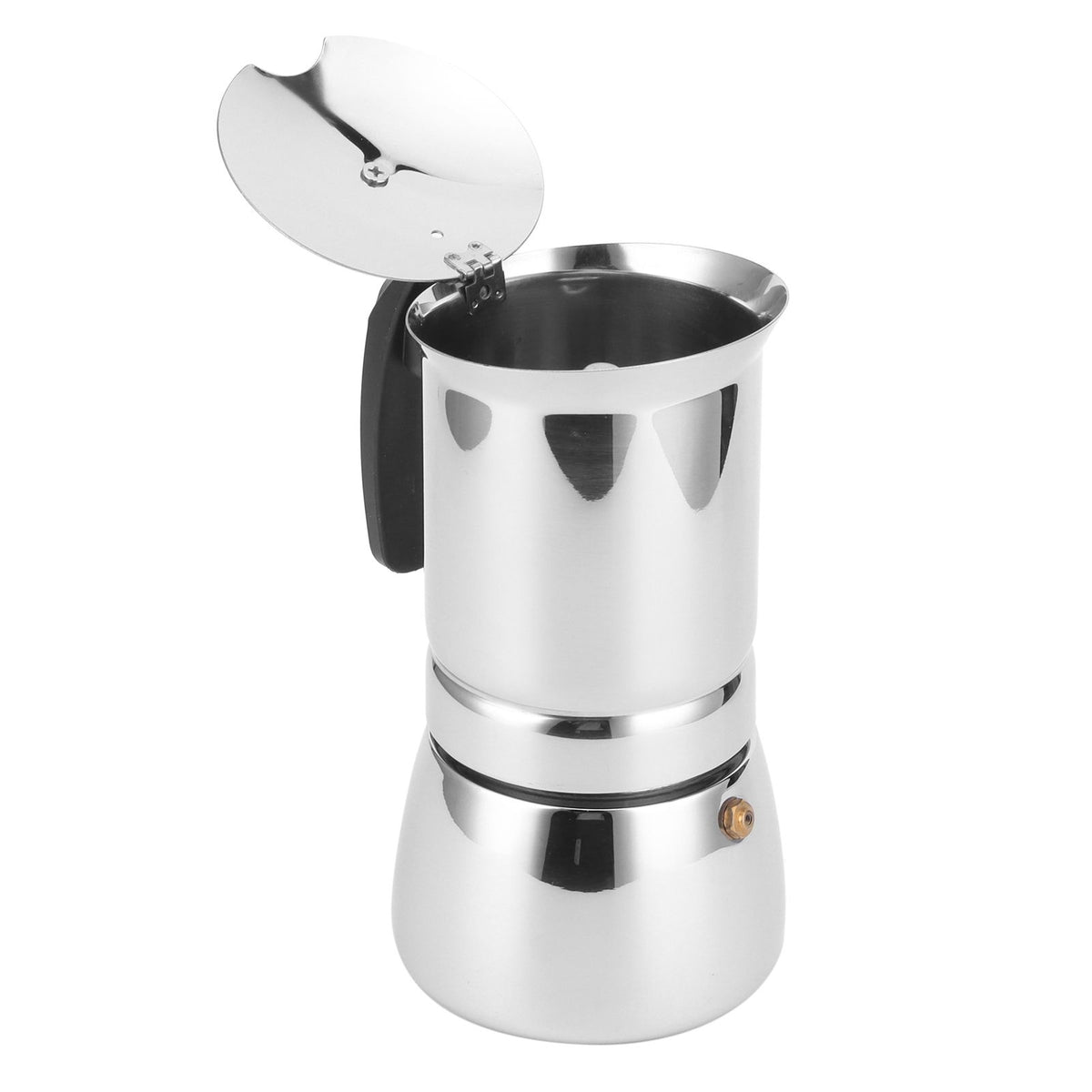 Stainless Steel Moka Pot Portable Coffee Maker Brewing Coffee Machine for Home Office6 Cups 300ml