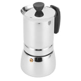 Stainless Steel Moka Pot Portable Coffee Maker Brewing Coffee Machine for Home Office6 Cups 300ml
