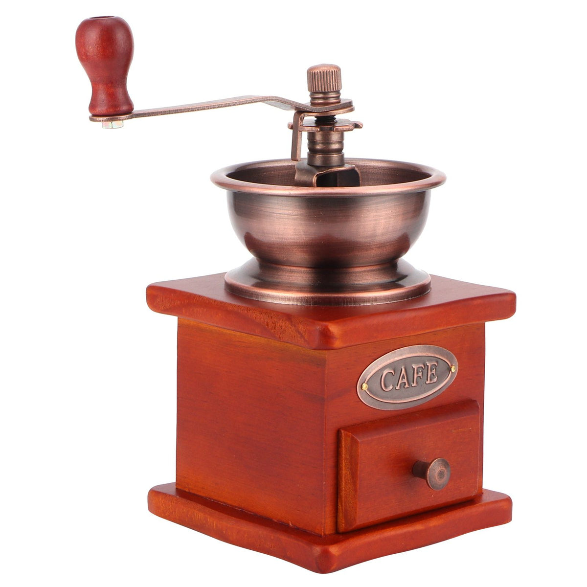 Mini Vintage Hand Cranked Coffee Bean Mill Manual Coffee Grinder for Household Use