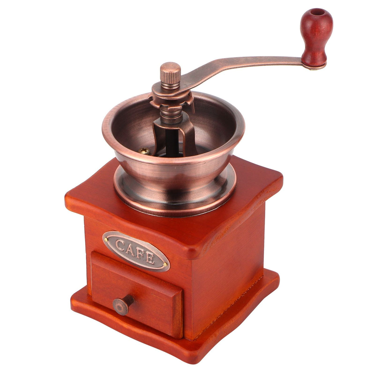 Mini Vintage Hand Cranked Coffee Bean Mill Manual Coffee Grinder for Household Use