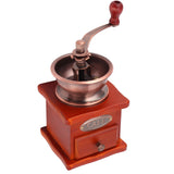 Mini Vintage Hand Cranked Coffee Bean Mill Manual Coffee Grinder for Household Use - Low Angle