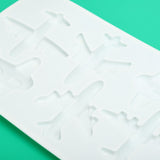 6 Grid Airplane Shape Mold Silicone Baking Chocolate Cake Decoration Mold for Kitchen Home