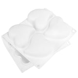 8 Grid Mold Heart Shape Silicone Cake Mousse Mold for Baking Dessert Kitchen Home - Side View