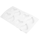 8 Grid Mold Heart Shape Silicone Cake Mousse Mold for Baking Dessert Kitchen Home