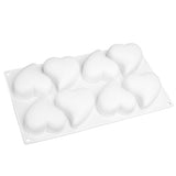 8 Grid Mold Heart Shape Silicone Cake Mousse Mold for Baking Dessert Kitchen Home - Extra Image
