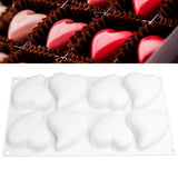 8 Grid Mold Heart Shape Silicone Cake Mousse Mold for Baking Dessert Kitchen Home - Extra Image