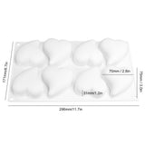 8 Grid Mold Heart Shape Silicone Cake Mousse Mold for Baking Dessert Kitchen Home