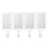 Silicone Ice Cream Mold 4 Cavities DIY Ice Bar Maker Mould for Kitchen Tool SuppliesS