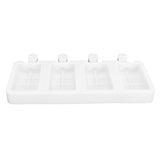 Silicone Ice Cream Mold 4 Cavities DIY Ice Bar Maker Mould for Kitchen Tool SuppliesS - Front View