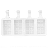 Silicone Ice Cream Mold 4 Cavities DIY Ice Bar Maker Mould for Kitchen Tool SuppliesL - Extra Image