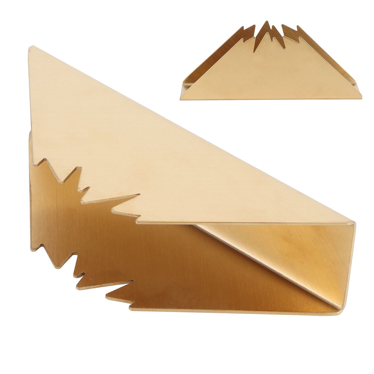 Triangular Napkin Holder Stainless Steel Stand Vertical Tissue Rack for Home Restaurant HotelGolden