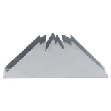 Triangular Napkin Holder Stainless Steel Stand Vertical Tissue Rack for Home Restaurant HotelSilver - Front View