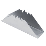 Triangular Napkin Holder Stainless Steel Stand Vertical Tissue Rack for Home Restaurant HotelSilver - Top-Down View