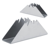 Triangular Napkin Holder Stainless Steel Stand Vertical Tissue Rack for Home Restaurant HotelSilver - Extra Image