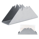 Triangular Napkin Holder Stainless Steel Stand Vertical Tissue Rack for Home Restaurant HotelSilver - Extra Image