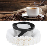 Coffee Filter Basket Cup with 100Pcs Filter Papers Filtering Tool Coffee Machine Accessories