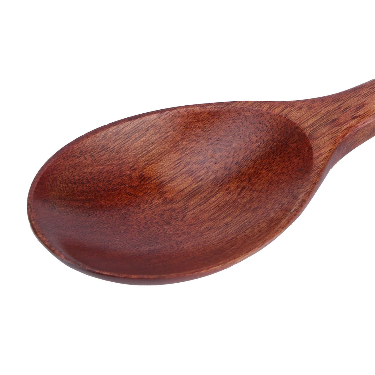 5PCS Wooden Spoon with Long Handle Soup Spoon for Barbecue Camping Party Home KitchenPaint Color