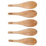5Pcs Wood Rice Spoon Innovative FishShaped Carving Soup Ladle Tableware Kitchen Utensil - Rear View