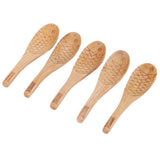 5Pcs Wood Rice Spoon Innovative FishShaped Carving Soup Ladle Tableware Kitchen Utensil