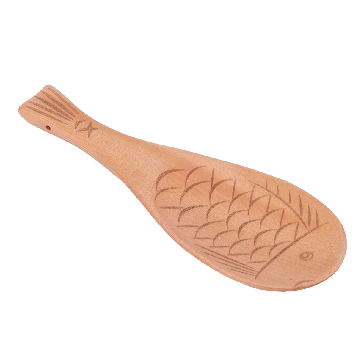 Fish Shaped Wood Rice Paddle Non Stick Rice Serving Spoon Scoop for Household Kitchen Supplies