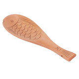 Fish Shaped Wood Rice Paddle Non Stick Rice Serving Spoon Scoop for Household Kitchen Supplies - Top-Down View