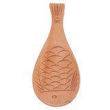 Fish Shaped Wood Rice Paddle Non Stick Rice Serving Spoon Scoop for Household Kitchen Supplies - Rear View