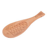 Fish Shaped Wood Rice Paddle Non Stick Rice Serving Spoon Scoop for Household Kitchen Supplies