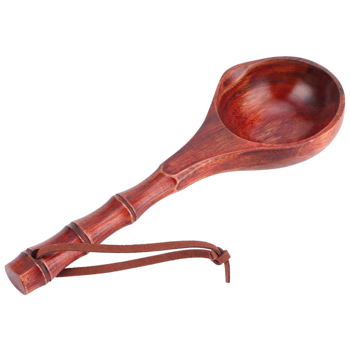 Wooden Round Spoon Japanese Style Sauna Water Ladle Kitchen Soup Spoon Accessory
