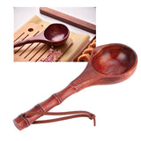 Wooden Round Spoon Japanese Style Sauna Water Ladle Kitchen Soup Spoon Accessory - Extra Image