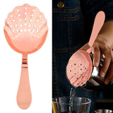 Ice Strainer 304 Stainless Steel Bar Cocktail Ice Drink Filter Bartending AccessoryRose Gold