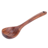 Teak Soup Spoon with Long Handle Food Grade Household Spoon for Home Restaurant Hotel