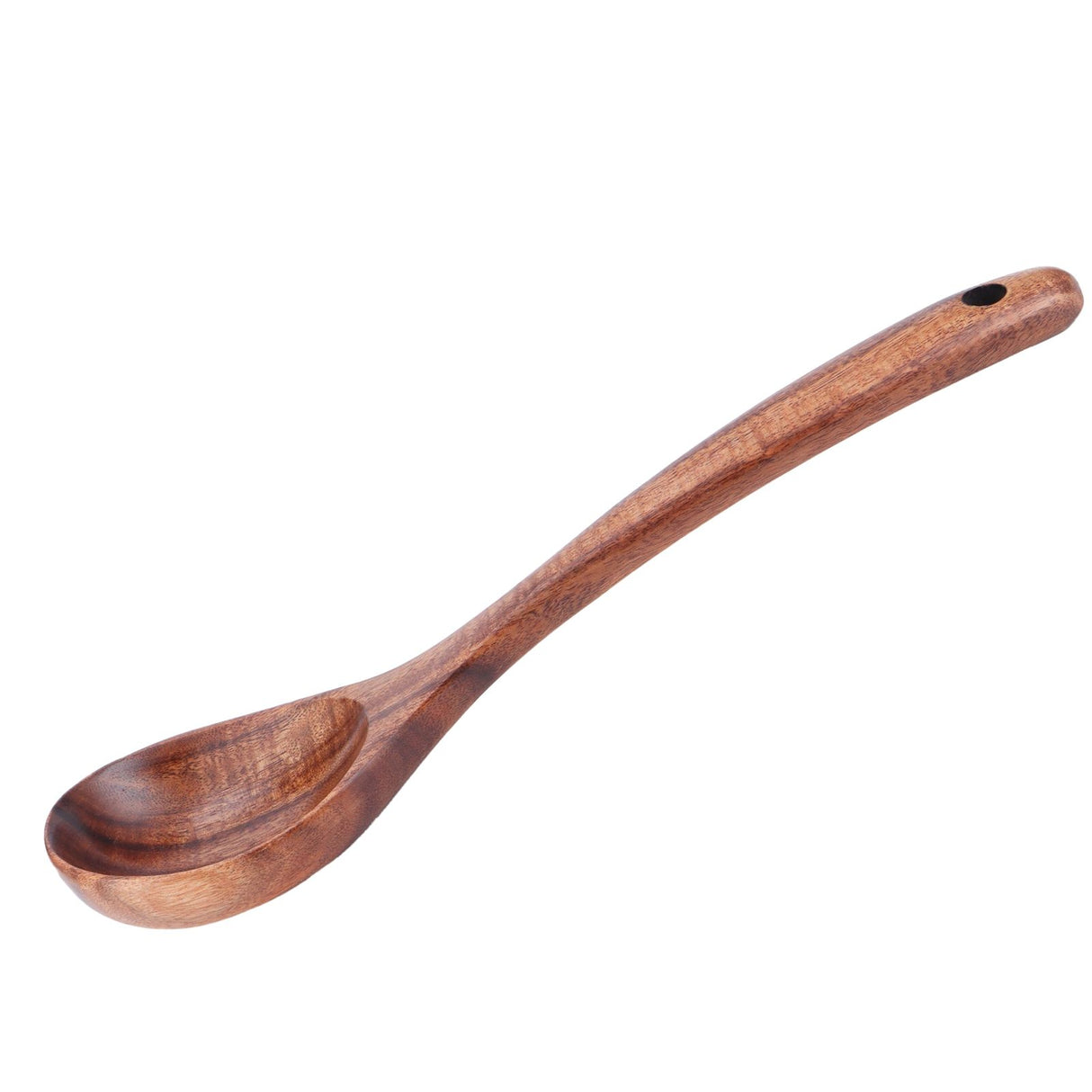 Teak Soup Spoon with Long Handle Food Grade Household Spoon for Home Restaurant Hotel
