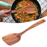 Wood Shovel Long Handle Cooking Turner NonStick Spatula Kitchen Utensils Kitchenware - Extra Image
