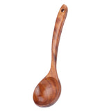 Wooden Spoon AntiScald Cooking Hot Pot Soup Spoon with Long Handle for Home Kitchen