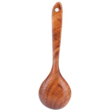 Wooden Spoon AntiScald Cooking Hot Pot Soup Spoon with Long Handle for Home Kitchen