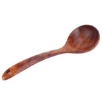 Wooden Spoon AntiScald Cooking Hot Pot Soup Spoon with Long Handle for Home Kitchen
