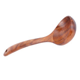 Wooden Spoon AntiScald Cooking Hot Pot Soup Spoon with Long Handle for Home Kitchen - Extra Image