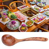 Wooden Spoon AntiScald Cooking Hot Pot Soup Spoon with Long Handle for Home Kitchen - Extra Image