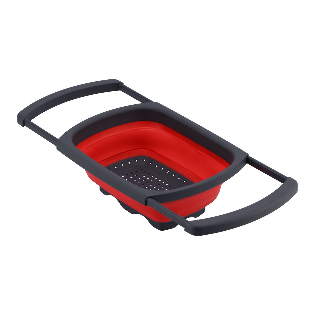 Folding Drain Basket Retractable Fruit Vegetable Washing Draining Basket for Home Kitchen UseRed
