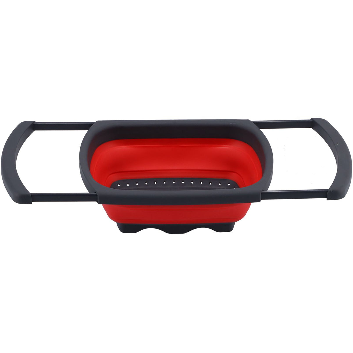 Folding Drain Basket Retractable Fruit Vegetable Washing Draining Basket for Home Kitchen UseRed