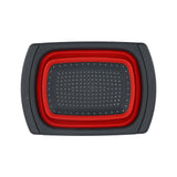 Folding Drain Basket Retractable Fruit Vegetable Washing Draining Basket for Home Kitchen UseRed - 45-Degree Angle