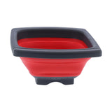 Folding Drain Basket Retractable Fruit Vegetable Washing Draining Basket for Home Kitchen UseRed - Close-Up Angle
